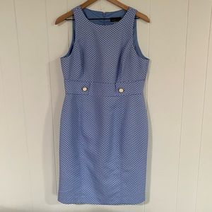 Tahari blue and white dress, size 10